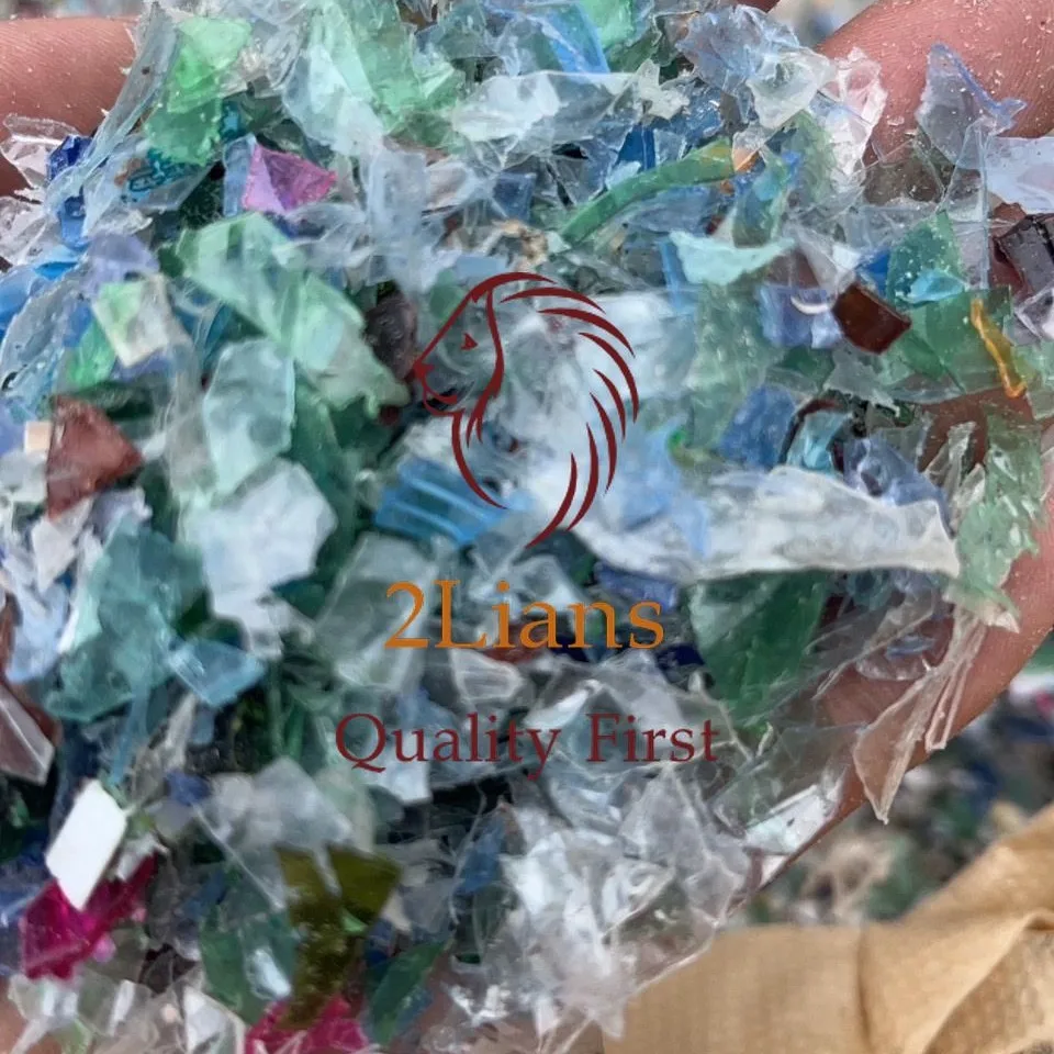 PET bottle flakes mix color