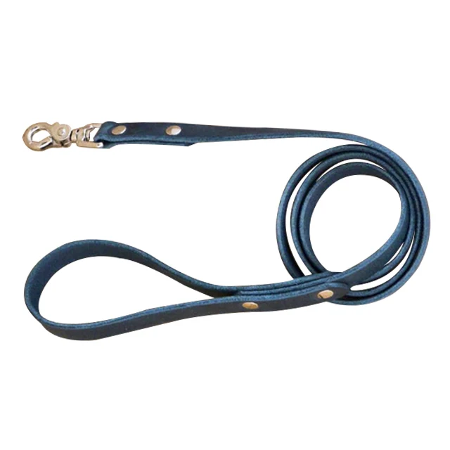 Genuine Pet Lead Durable Plain Leather Dog Leash Walking Training For Medium Large Dogs Pet Suppliers Wholesaler Manufacturer