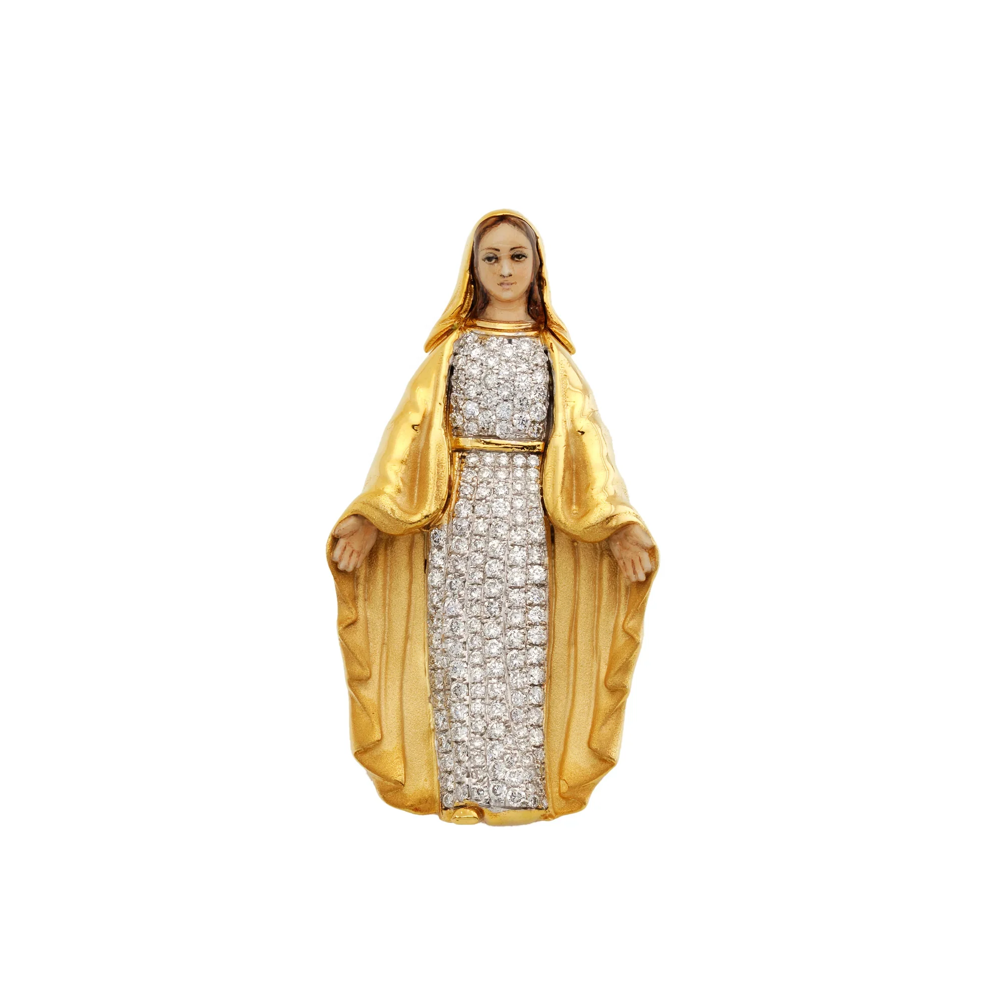 VVS Moissanite Diamond Pendant  The Big Chief Virgin Mary Angel Anaita Mother Mary Queen All God Nefertiti Hip Hop Luxury