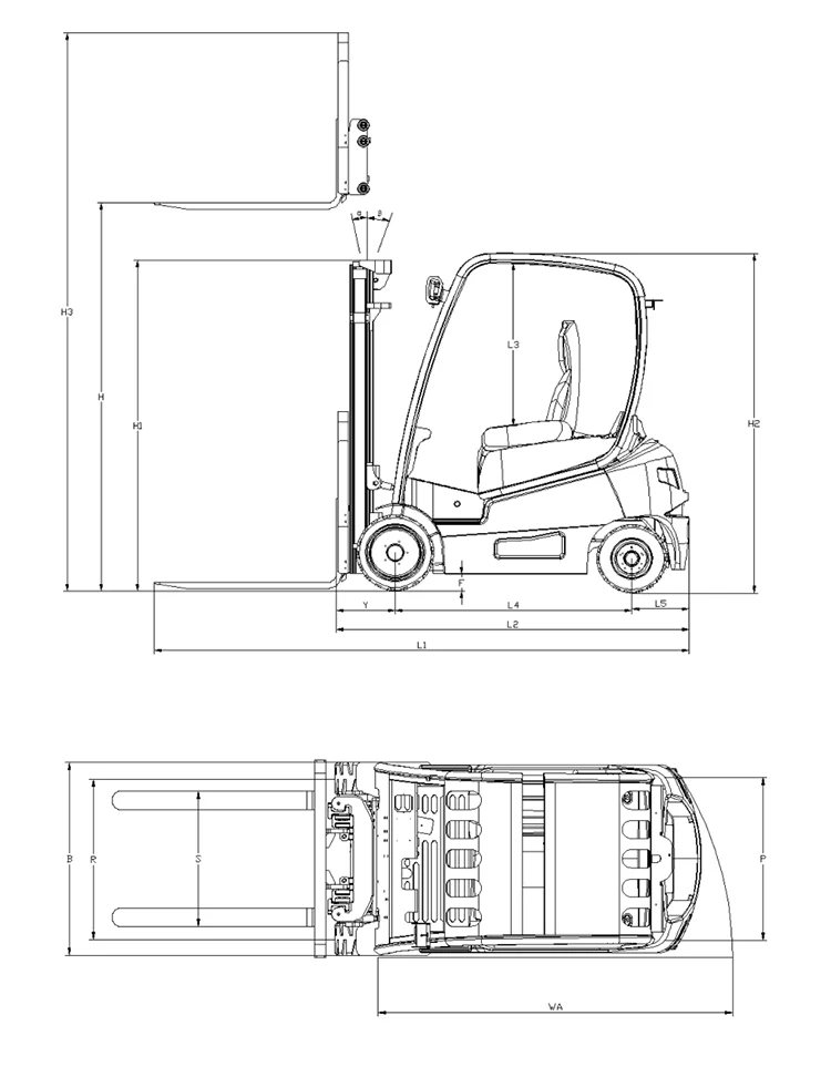 Hangcha a Series 5.0-7.0t Internal Combustion Counterbalanced Forklift Truck