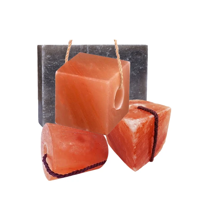 wholesale Animal Licking Himalayan Pink Sal Natural Pure Salt Block on Rope for Horses   Cattle Rabbits Himalayan edible salt