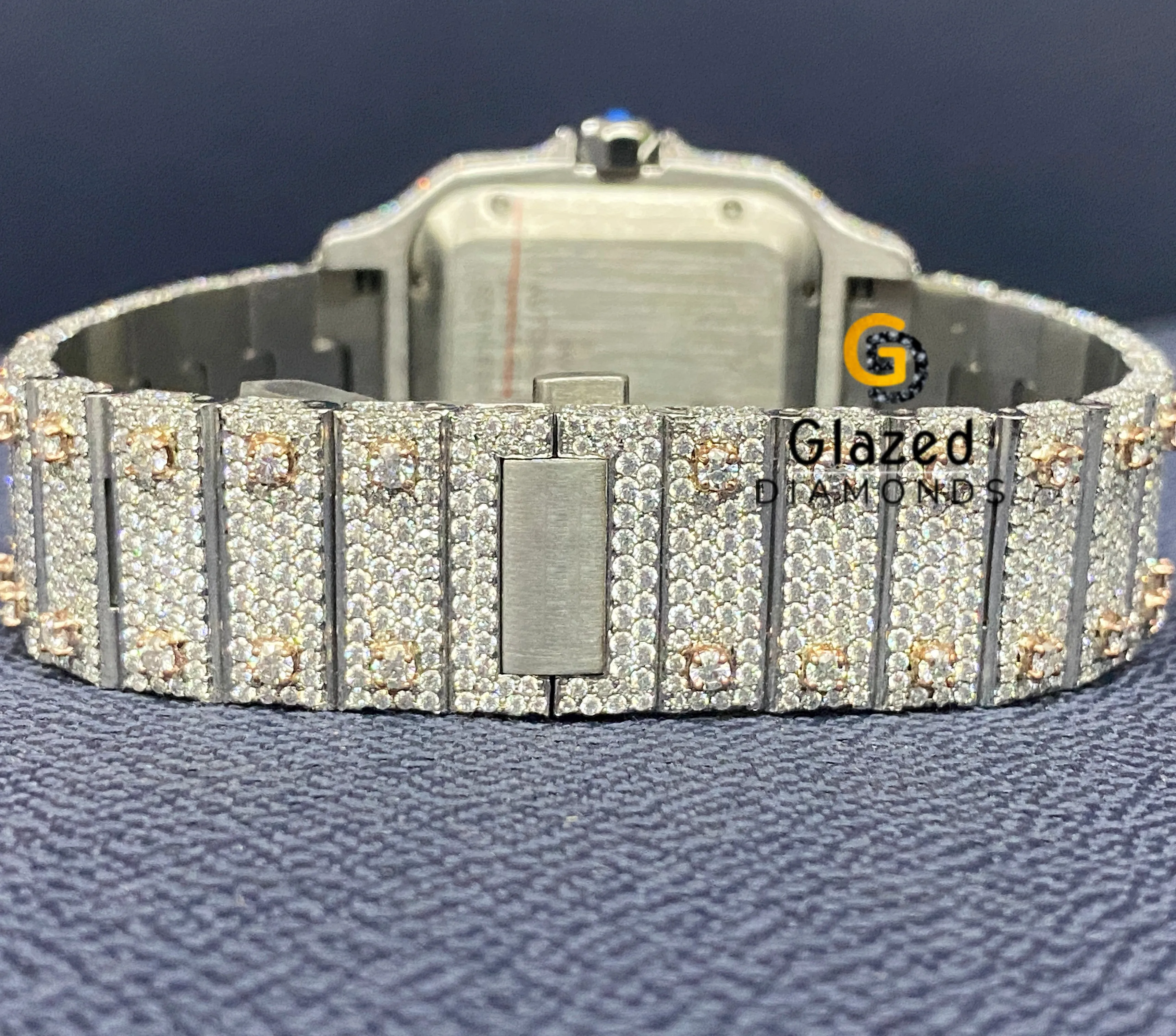 Elevate Your Style With A Branded Labgrown Diamond Watch Featuring A Stylish Design And High Quality Stainless Steel