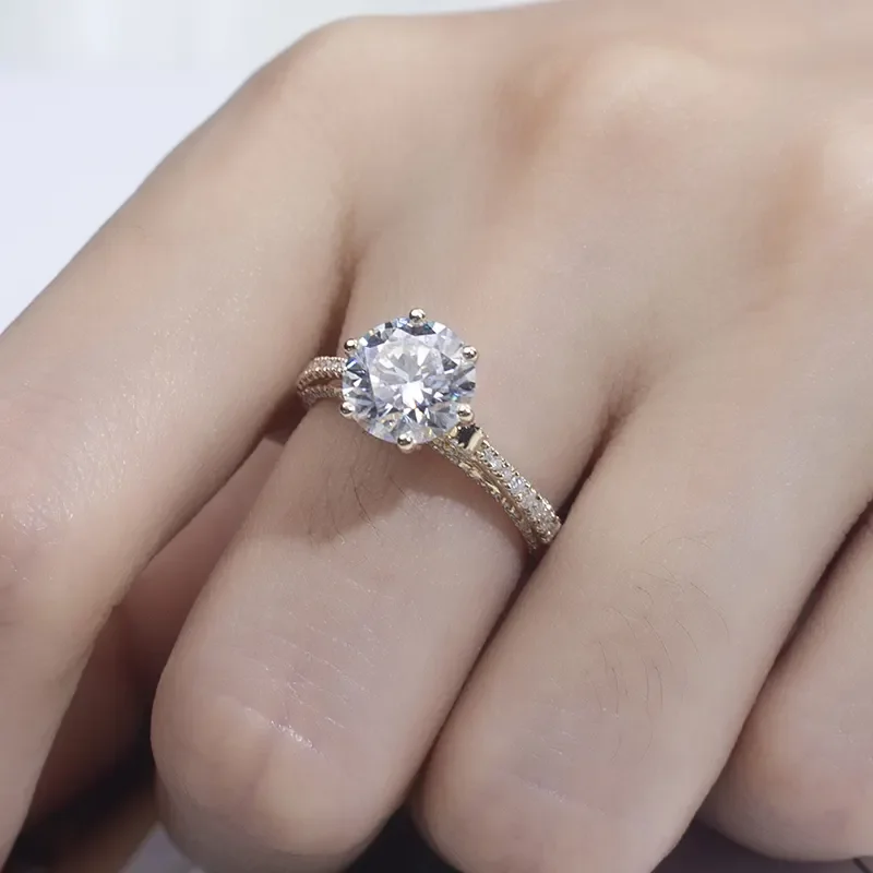 Direct Factory Supply 1.28 Ct Baguette And Round Colorless Moissanite Wedding Band For Export Sale From India