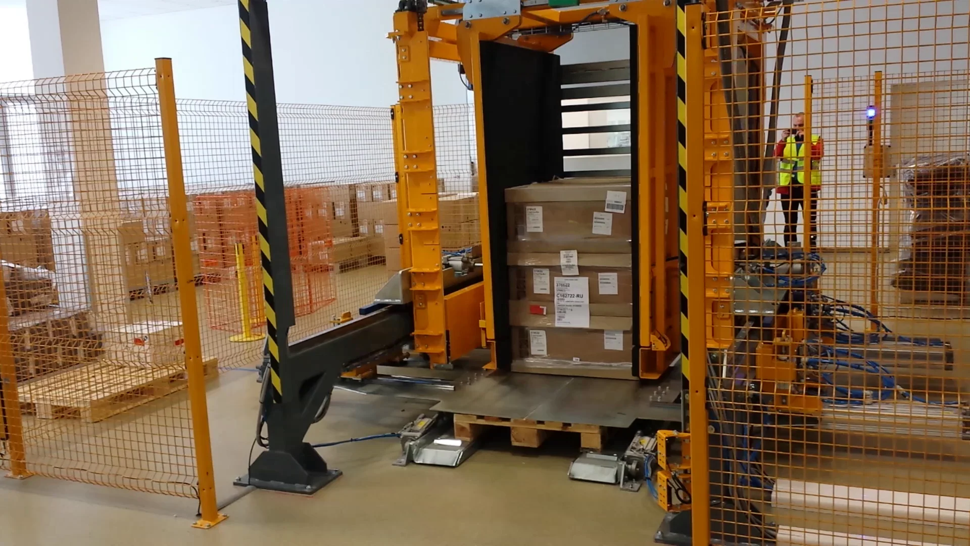 Лучший Качественный станок для укладки поддонов, стационарный станок для укладки поддонов для пищевой промышленности