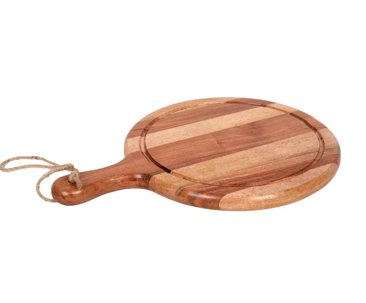 Handmade Wooden Cutting Board with Handle Rustic Design Charcuterie Tray Kitchen Goods for Catering Eco Chopping board