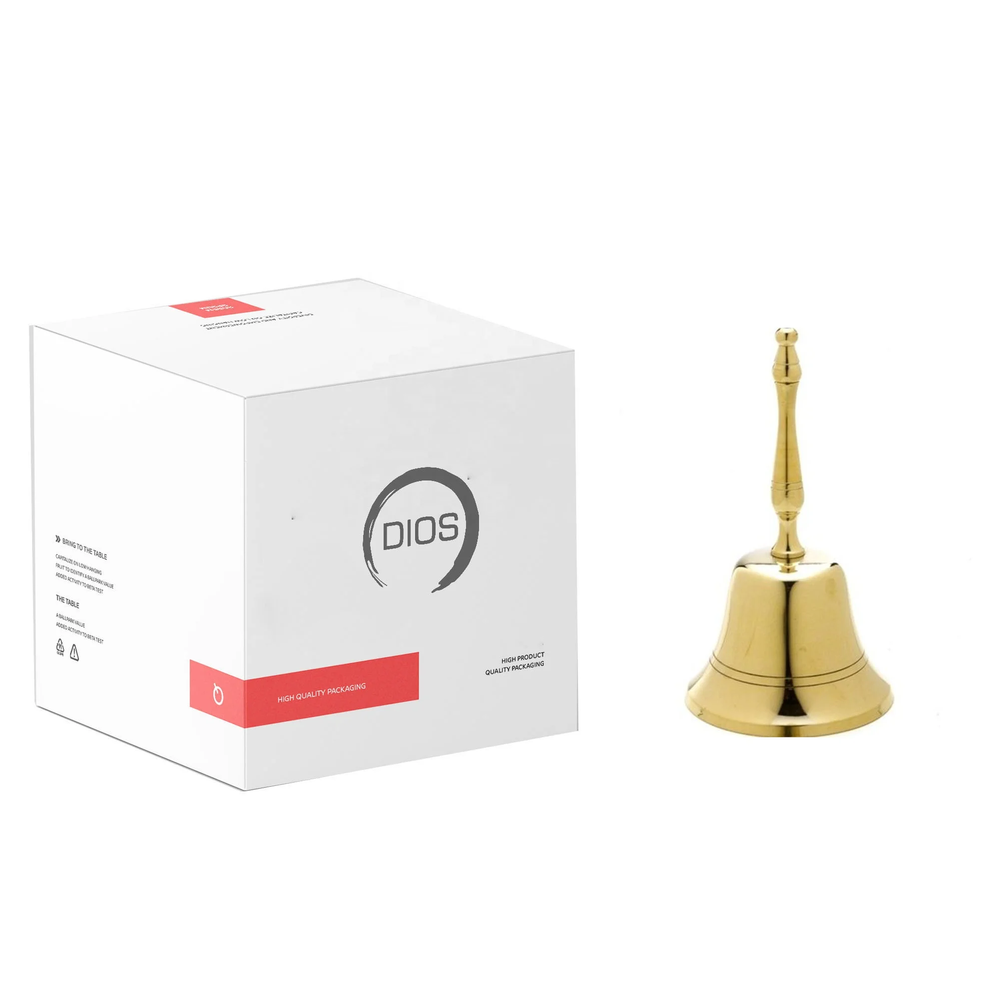 Strong Pure brass Hand bell With Wooden handle new Look Metal Peon Bell For Office In Wholesale Price in set