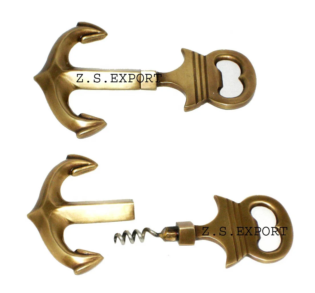 Best Quality Modern design Brass Key Style Opener wholesale Brass wine bottle Opener unique bar accessories