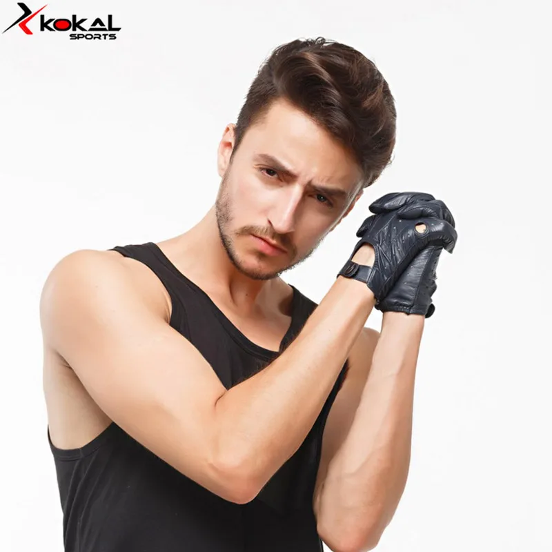 Men Solid Premium Color And Adjustable Price With Winter Season Leather Fabric Driving Gloves By KOKAL SPORTS