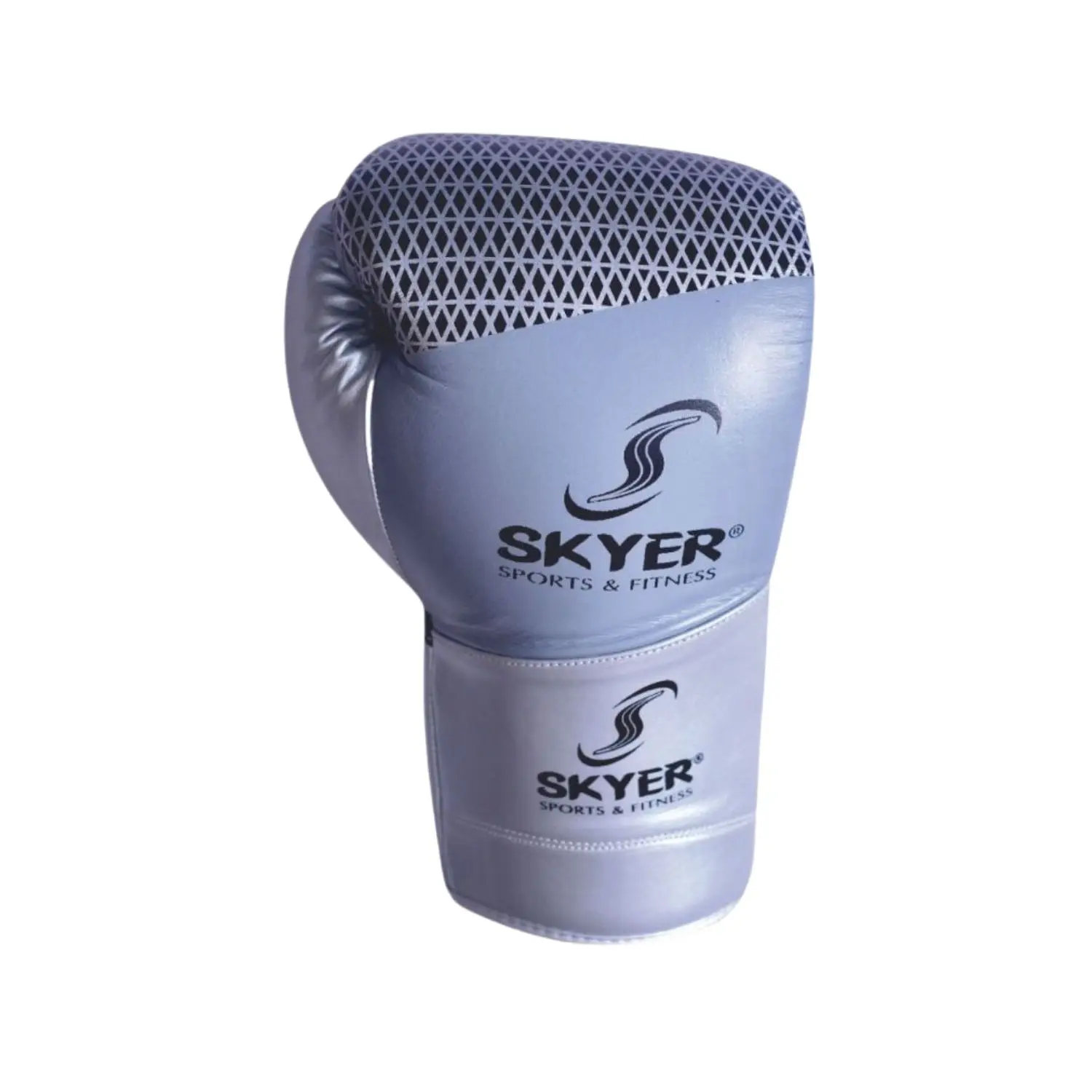 SSF Professional Boxing Gloves Silver Leather Professional Boxing Gloves Adult Boxing Gloves For Men and Women