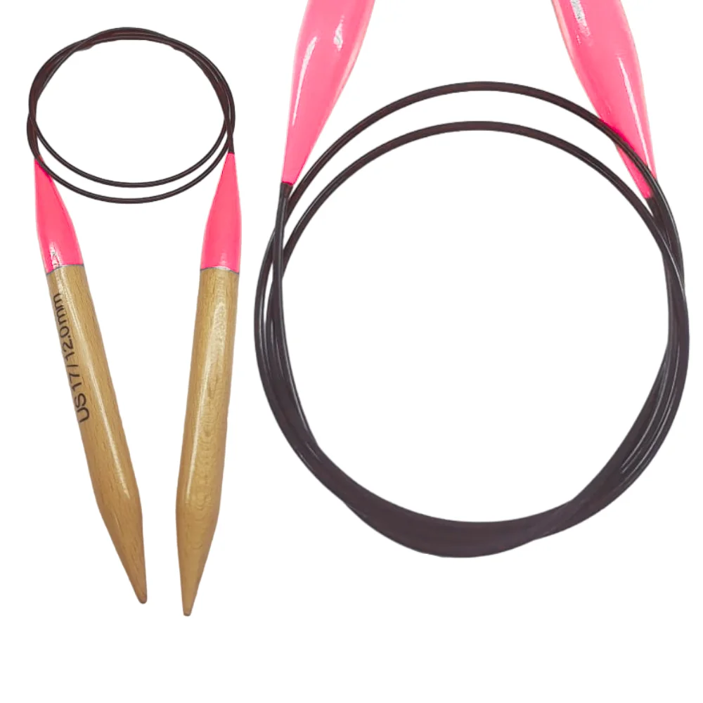 Factory Wholesale Handmade wood Crochet Hooks Colorful Ergonomic Knitting Needles Sets for Needlework