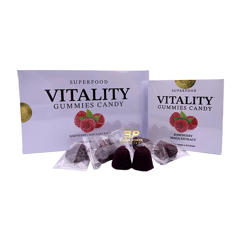 Малайзия готовый запас Лидер продаж Maca Raspberry Energy Gummies конфеты (30 шт. в коробке)