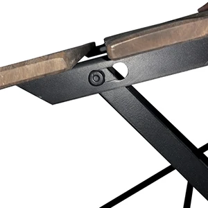 Top product 2023 Bistro Folding Set VIETWOOD Acacia Wood Top and Metal Frame Table & Chairs - Waterproof Perfect for Garden