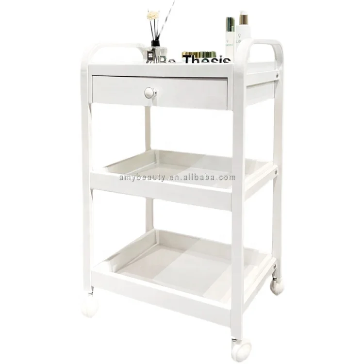 Beauty Spa Pedicure Salon Furniture Pedicure Cart Nail Manicure Trolley with Wheels