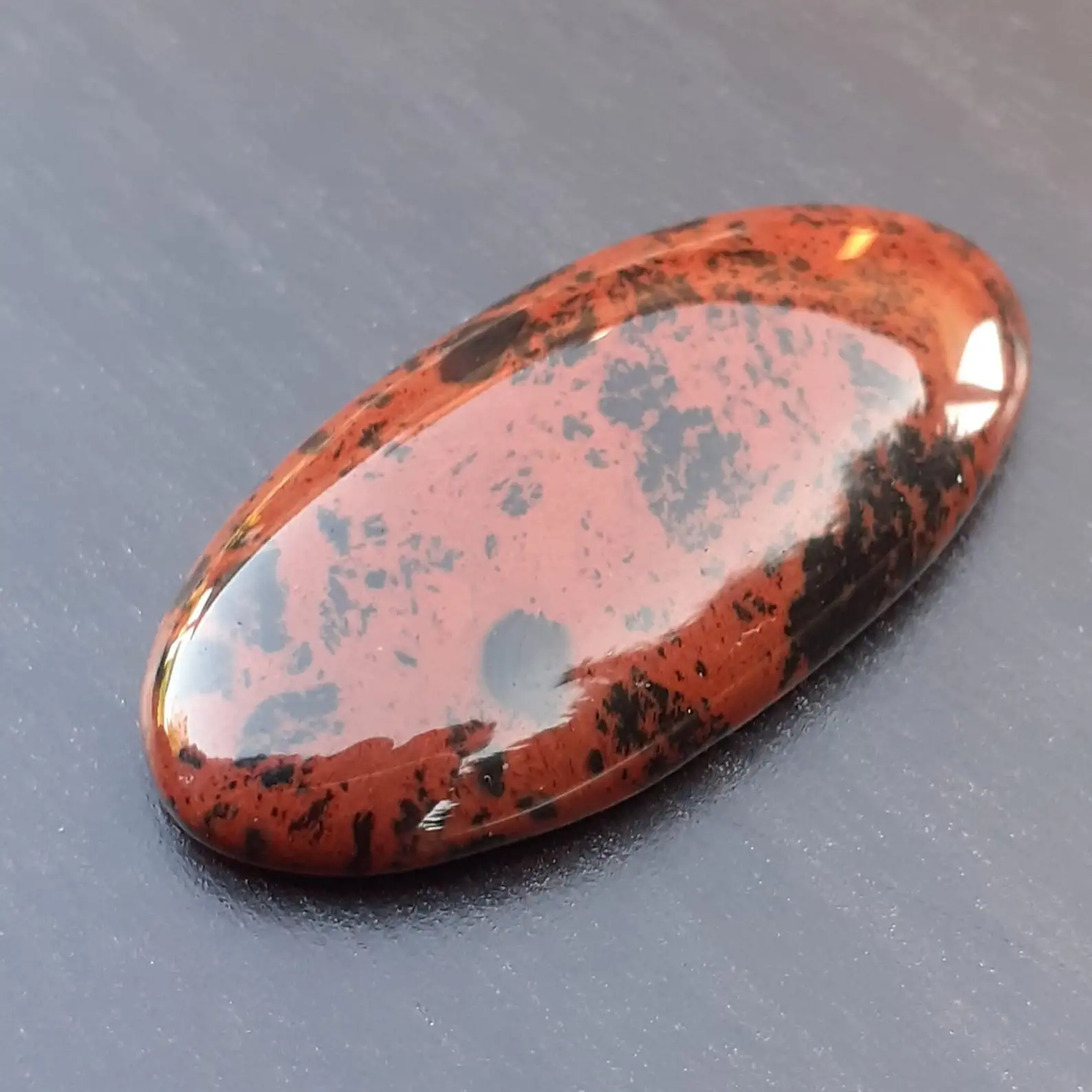 Natural Mahogany Obsidian Cabochon Mahogany Obsidian Oval Cut Customized Crystal Mahogany Obsidian Crystal Jewelry Stone