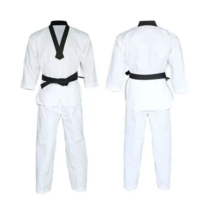 Wholesale Cheap Price Martial Arts Wear Taekwondo Fighting Uniforms Lightweight Comfortable High Quality Cotton OEM Service