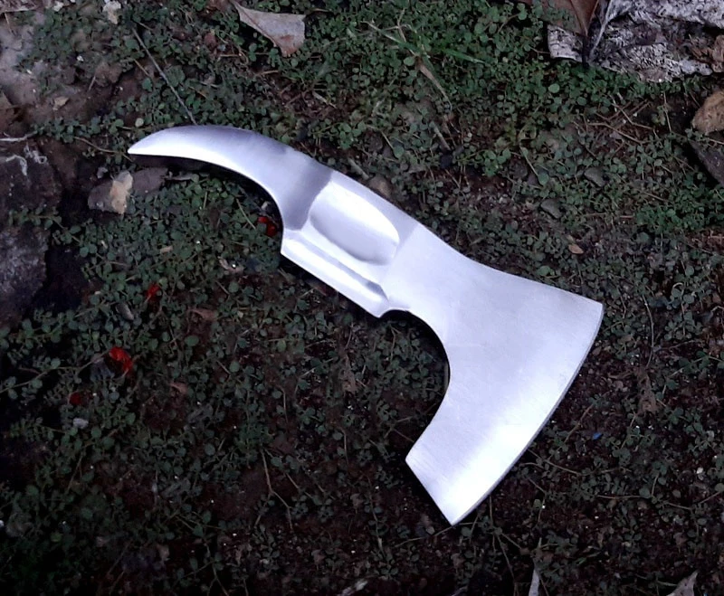 Top Rating Costom Handmade  d2 Steel Axe head single head axe Hatchet Outdoor Camping Tool  Hand Forged With  Cover