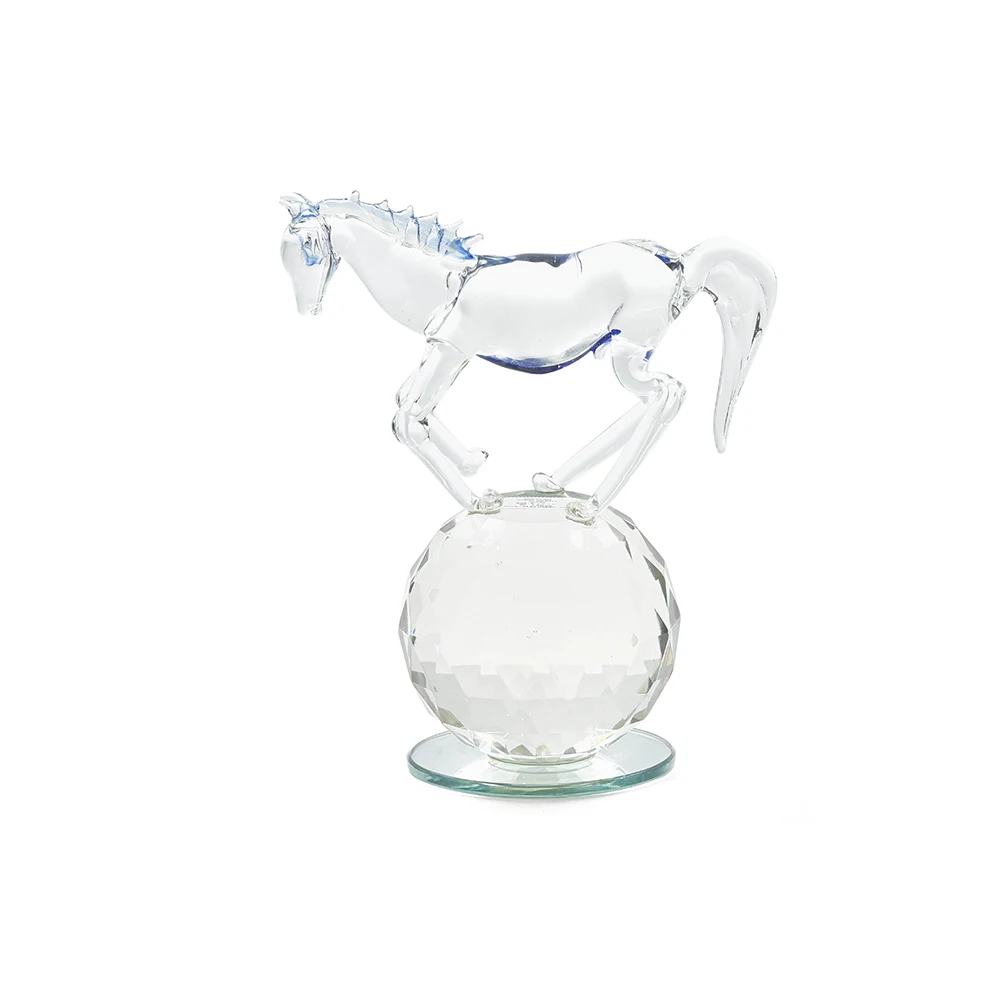 Most Selling Home Decoration Animal Figurine Handmade Glass Horse Available At Factory Price