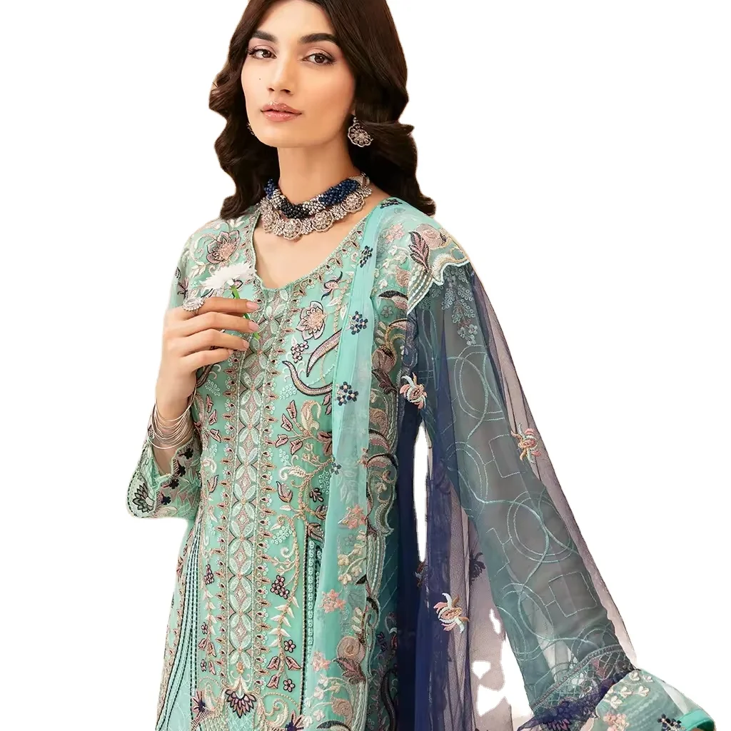 Top Brand 2024 collection chiffon party wear suits for women india & pakistan style clothing high quality women salwar kameez