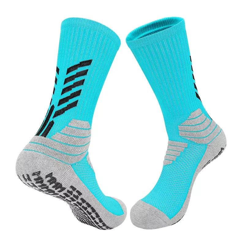 Hot Sale Fashion Grip Soccer Socks Anti Slip Socks Custom Design Athletic Running Football Grip Socks