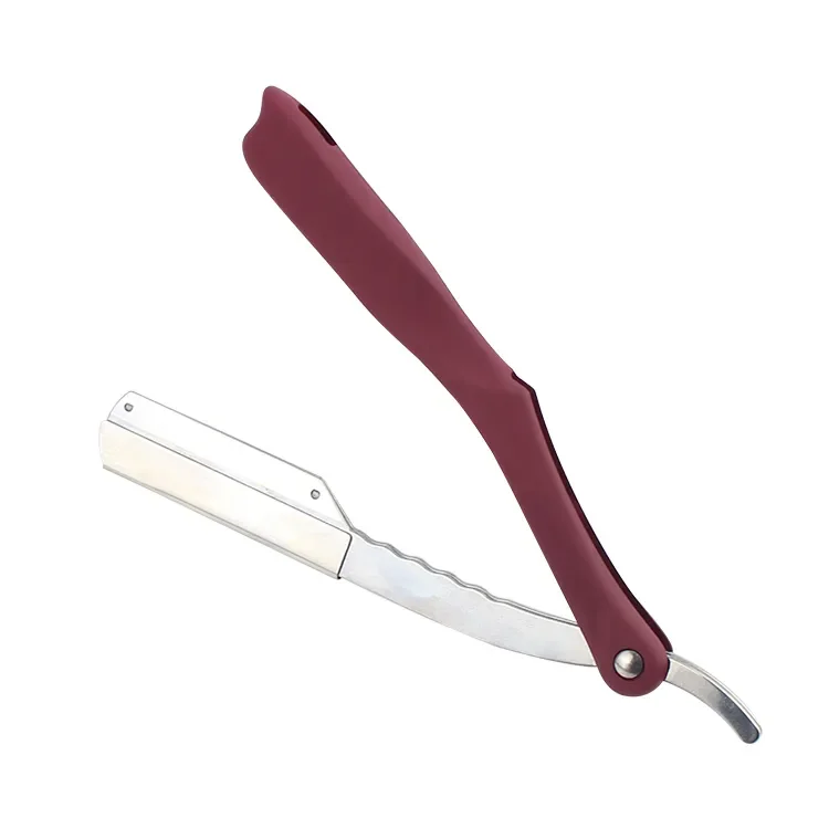 Hot Sale Folding Handle Barber Shaving Razor Multi Color Safety Stainless Steel Straight Razor Deard Tools