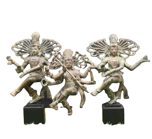 Buy Figurine Antiqued Brass Metal Made Religious SCULPTURE Buddhism with 2 Multiple Color For Home Decoration