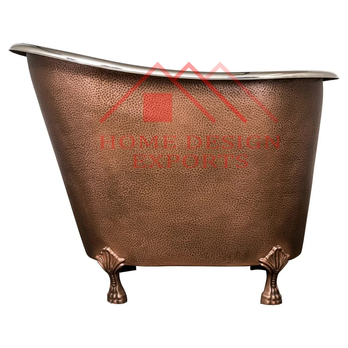 Handmade Copper Bath Tub Freestanding 2022 Premium Quality Good Selling Metal Copper Bath Tub on Pedestal Base for Hotels