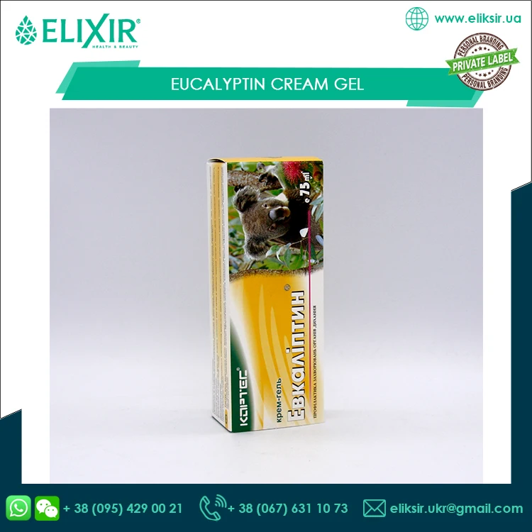 Therapeutic and Anti-Inflammatory Eucalyptin Cream Gel Ointment for Wholesale Bulk Buyers