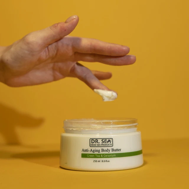 Best Wholesale Anti-aging Body Butter Green Tea & Geranium by Dr. SEA Cosmetics Dead Sea Products Israel Certified Free Samples