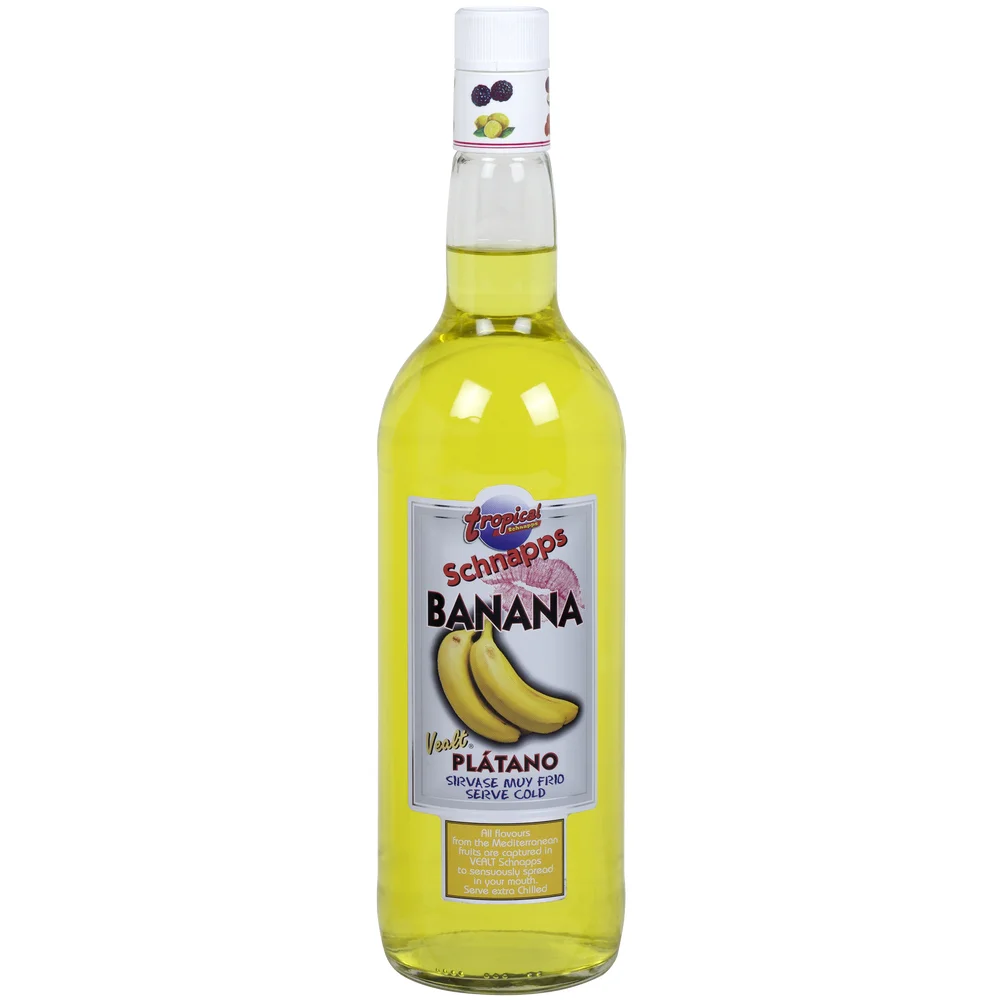 Тропическая стеклянная бутылка, 1 л, 14,5 сорт, фруктовый ликер, вино, сладкий банановый вкус, Фруктовое вино ручной работы, для вечеринок