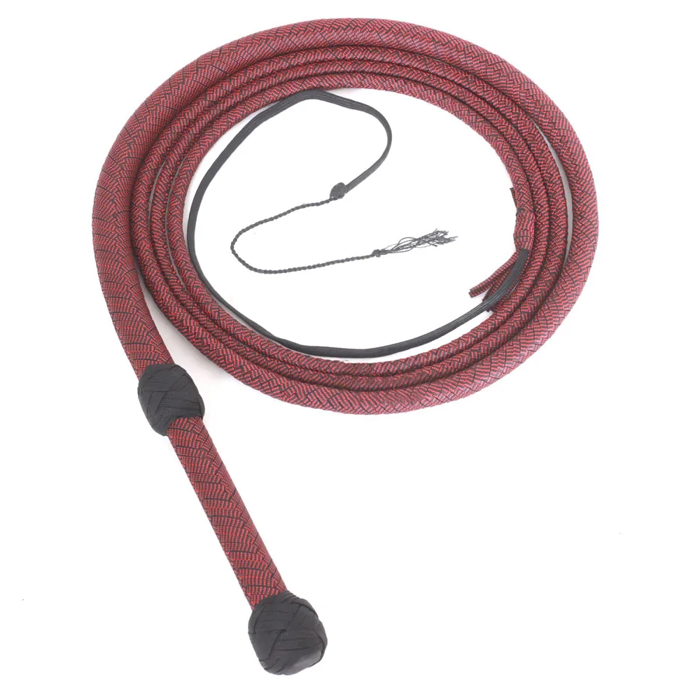 Most Popular Para-Cord Nylon Hand Made Red Black Horse Whip Wholesale Equestrian Factory Supplier