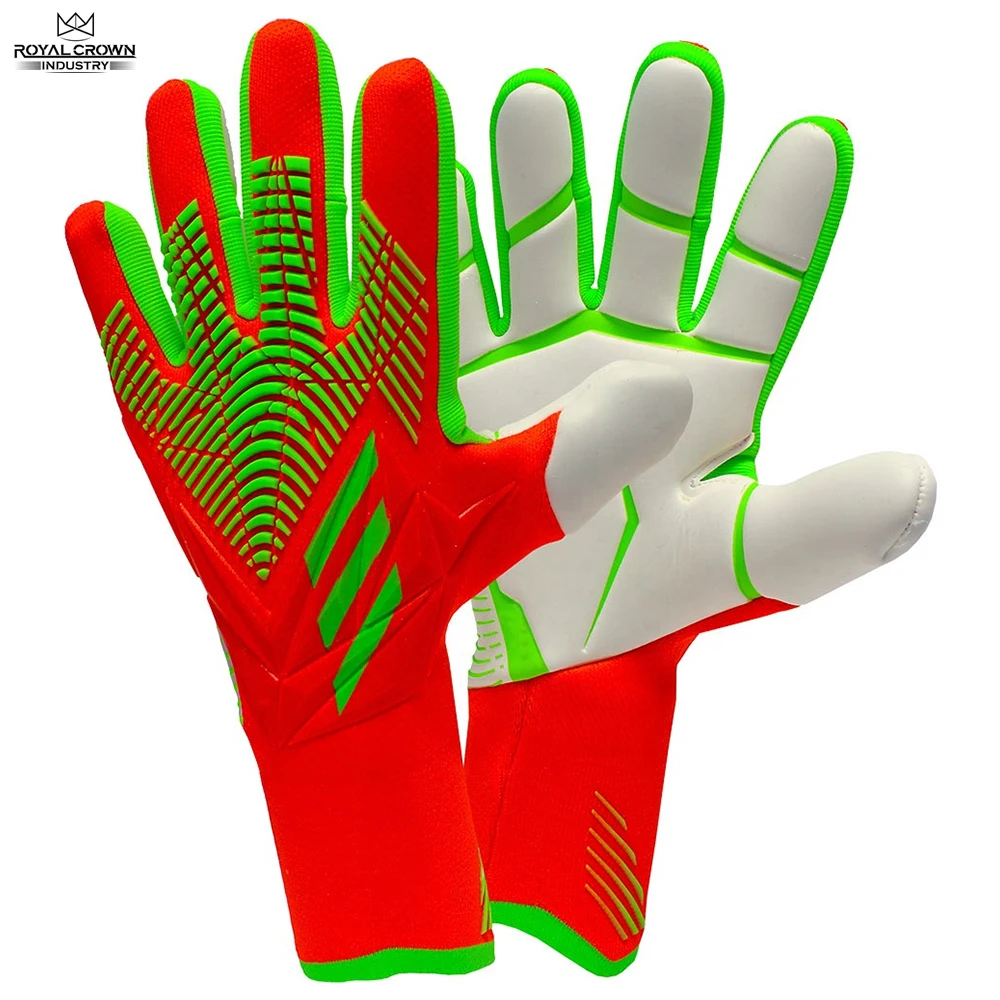 Hot sale goalkeeper gloves professional protect latex knitting Nylon football soccer goalkeeper gloves