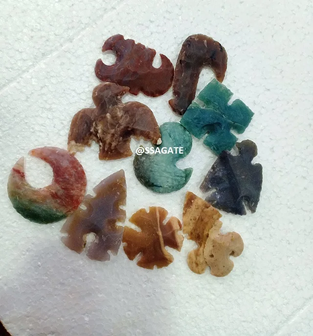 Natural Mineral Mix Shape Polished Agate Arrowheads wholesale Arrowheads  handmade natural Arrowheads Buy Online From S S AGATE