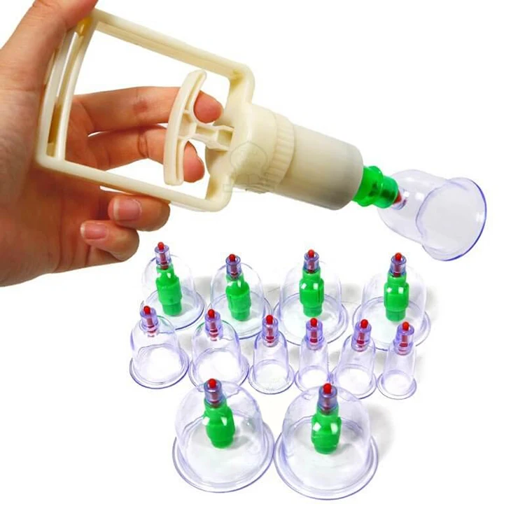 Wholesale Chinese High Quality Cupping Cup Hijama Ventouses with Pump Tool for Body Massage Magnetic Cupping
