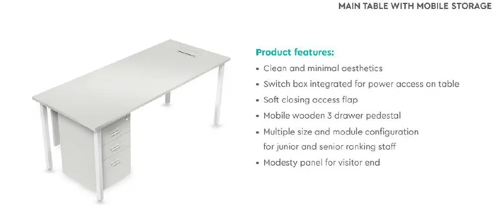 Godrej  UNITIZED T20 TABLE