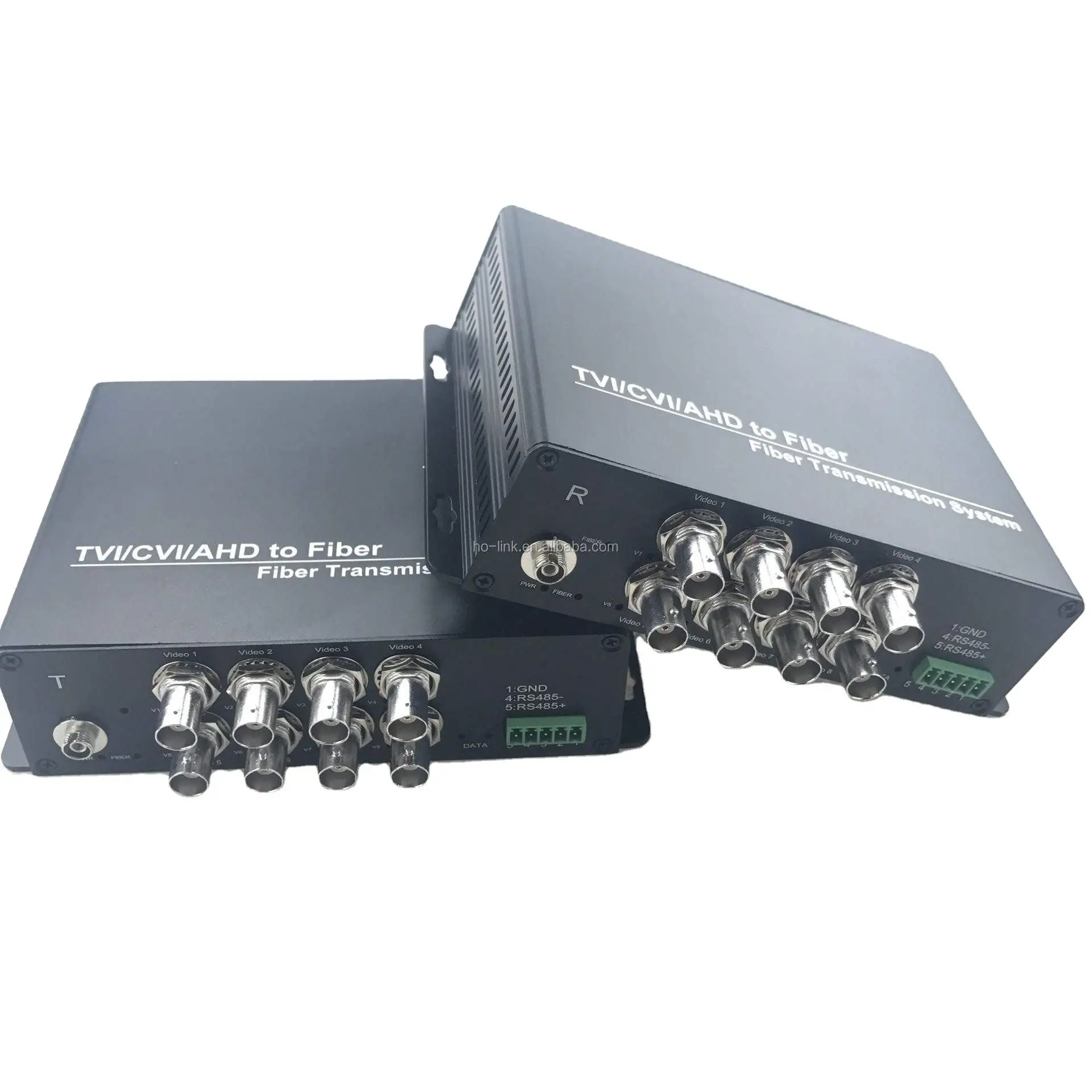 AHD HDCVI HDTVI Video over Fiber optical Converter 8 Channel Single Mode Single Fiber