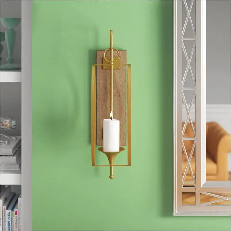 Modern Metal Wall Sconce Candle Holder Handmade Lantern for Home Christmas Decoration