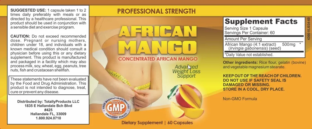 Private Label OEM/ODM Slimming Capsules African Mango Extract for Fat Burner Supplement
