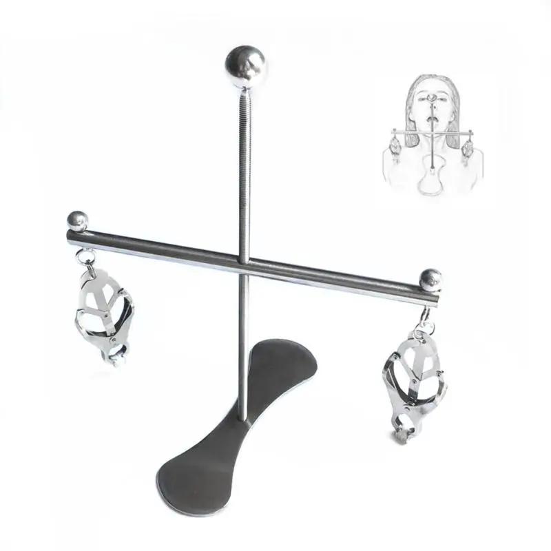 Steel Bdsm Spreader Bar Bondage Breast Nipple