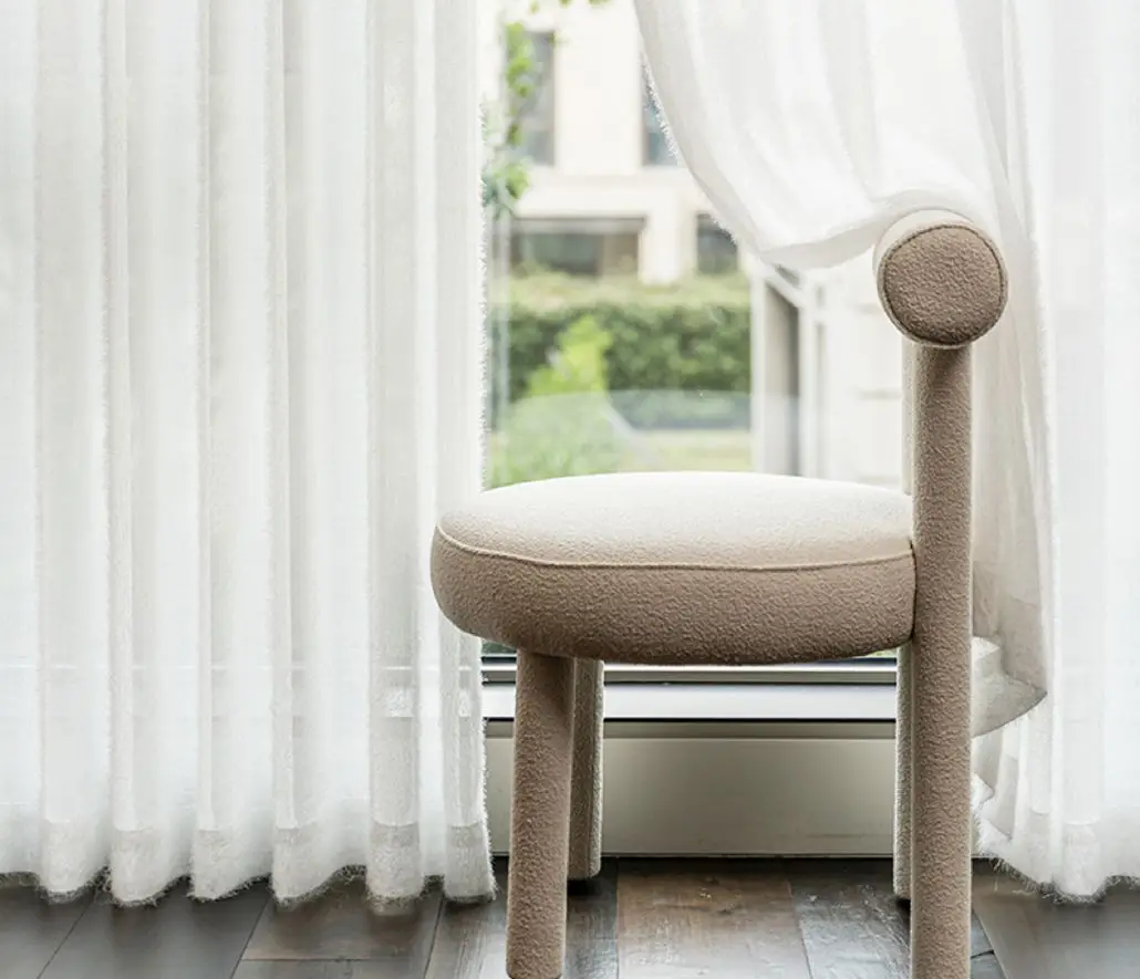 High density Woolen material  Sheer artwork China curtain supplier