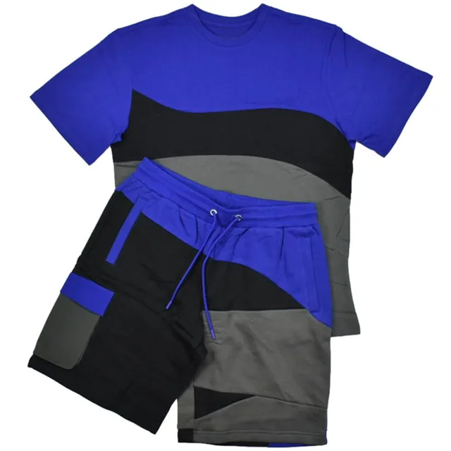 Customize Short Sets For Men Casual Clothes Summer Man 2 Piece Set Sports Suits For Men Shirts and shorts Male Sets Gym For Sale