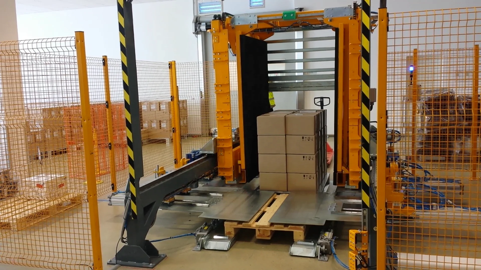 Лучший Качественный станок для укладки поддонов, стационарный станок для укладки поддонов для пищевой промышленности