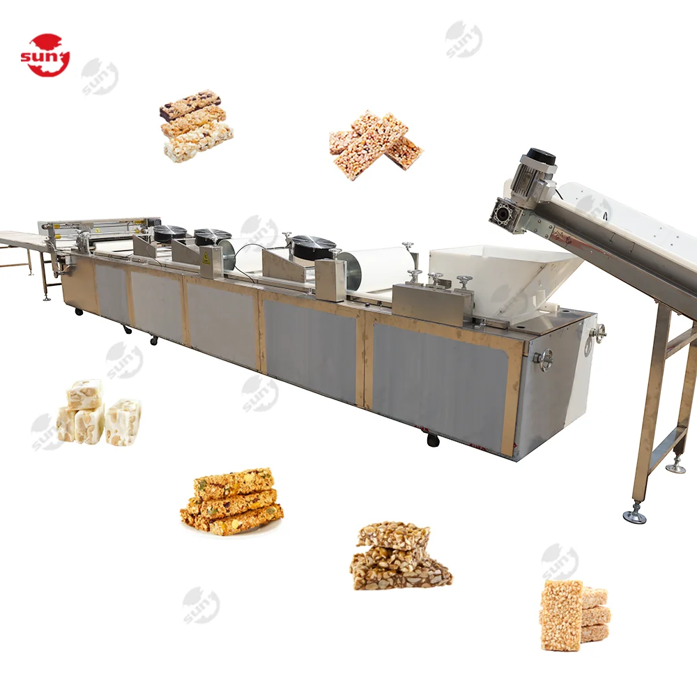 Multifunctional automatic nut snack bar maker machine peanut candy bar molding and cutting machine cereal bar making machine