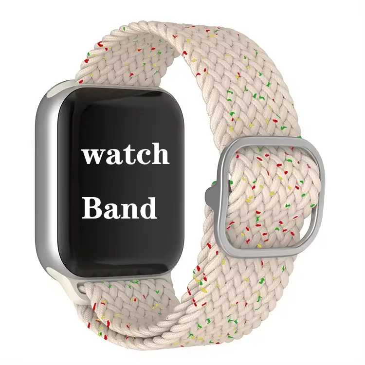 Colorful Design smart Watch band 38MM 40MM 44MM elastic Nylon braided double loop watch strap coolyep for apple watch series 9