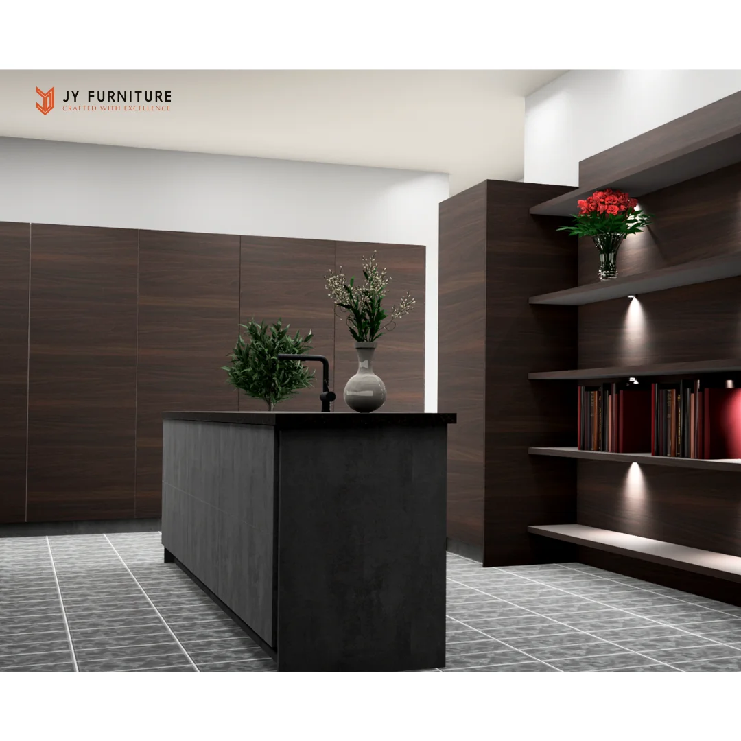 Luxury Kitchen Cabinets Set Apartment Kitchen Units Plywood Melamine/Laminate Modular Cabinet Kitchen Furniture Free Design