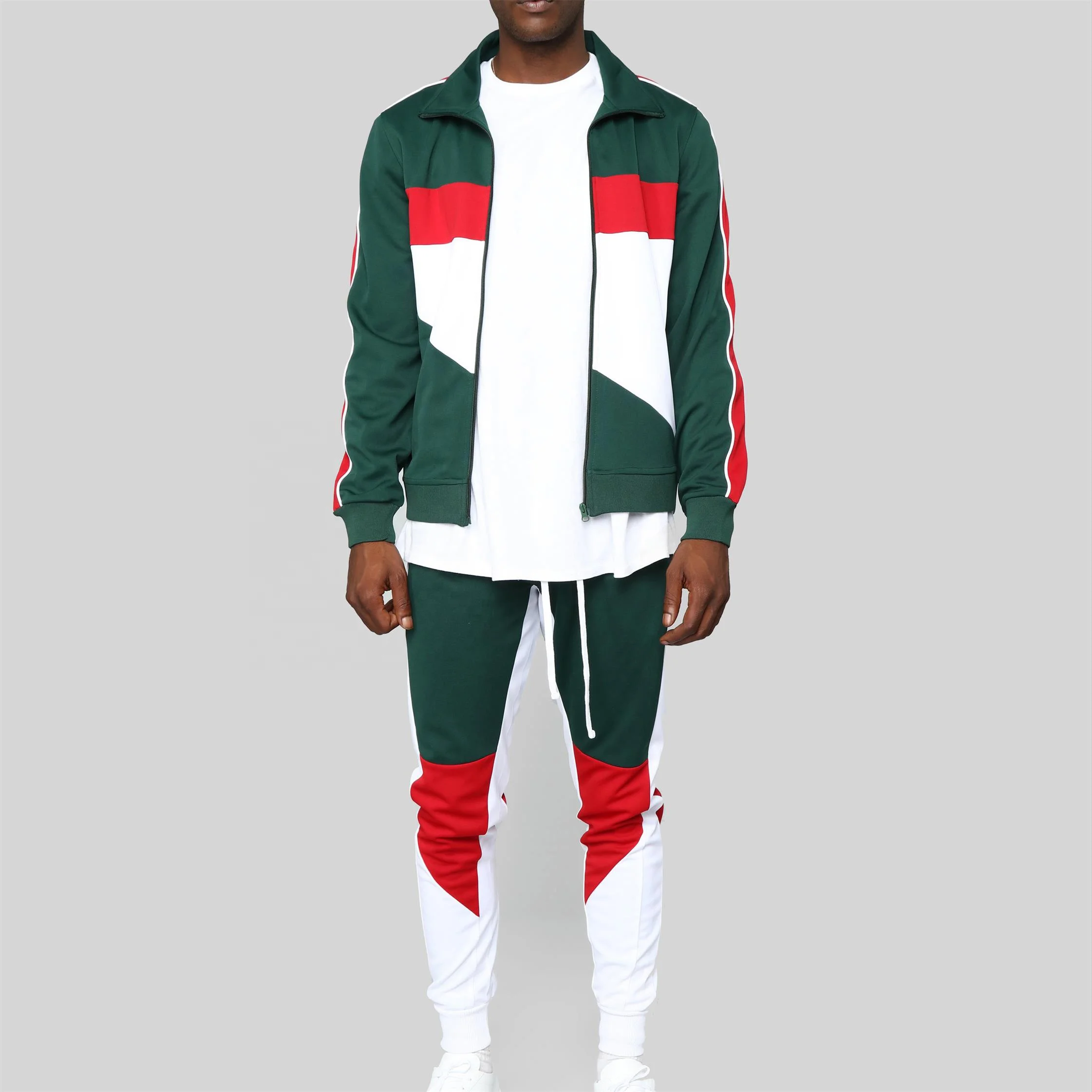 design your own tracksuit best quality full sets customize fabric and logo design with pattern solid colors clothing