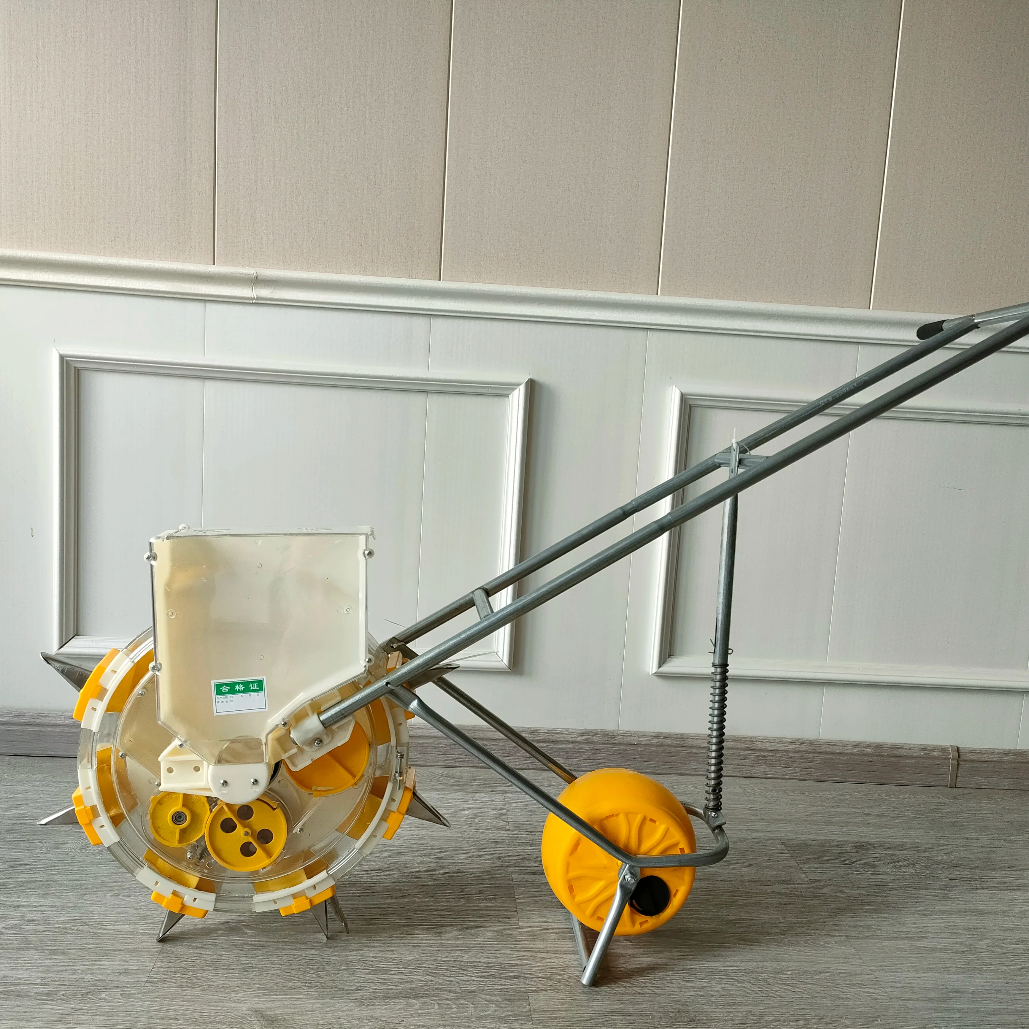 Stainless steel adjustable plant spacing hand push small corn seeder