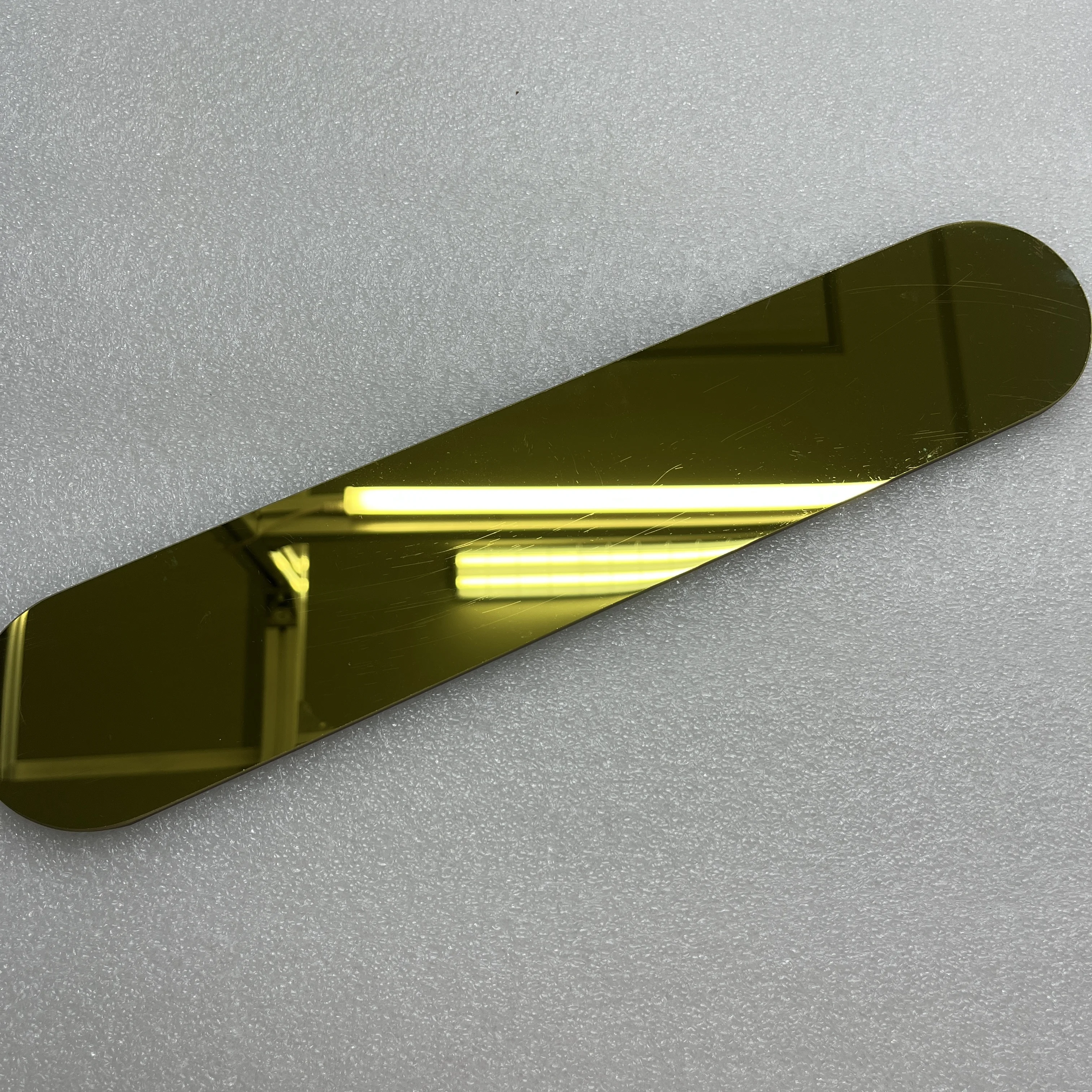 Heat Resistant High Pruity Customized Quartz Glass Slab Gold plated quartz plate