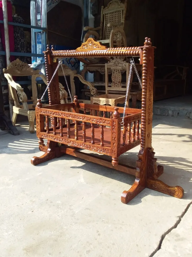 Best Selling Baby Swing with Top Grade Wooden Made and Heavy Duty Baby Swing For Indoor Uses By Indian Exporters