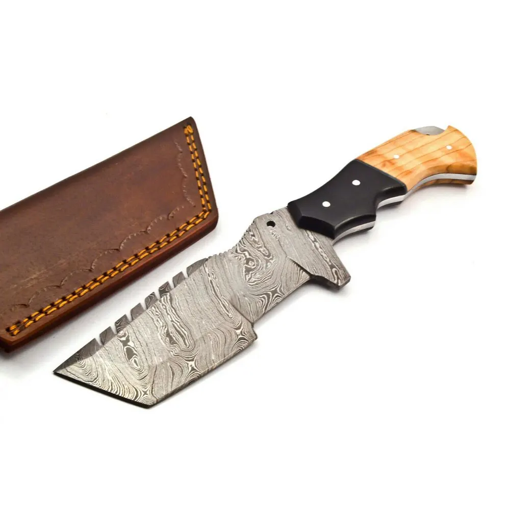 9inches Factory Wholesale Pocket Knife Steel Head 3Dprint Pattern And Natural Flower olive Wood Handle