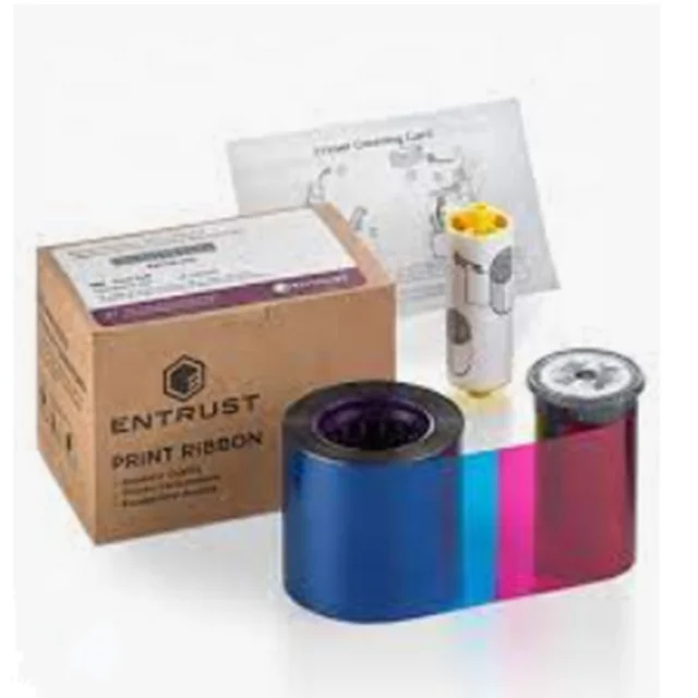 Card Printer Ribbon Datacard 525100-004 YMCKT Ribbon For Entrust DS1 and DS2 ID card printers